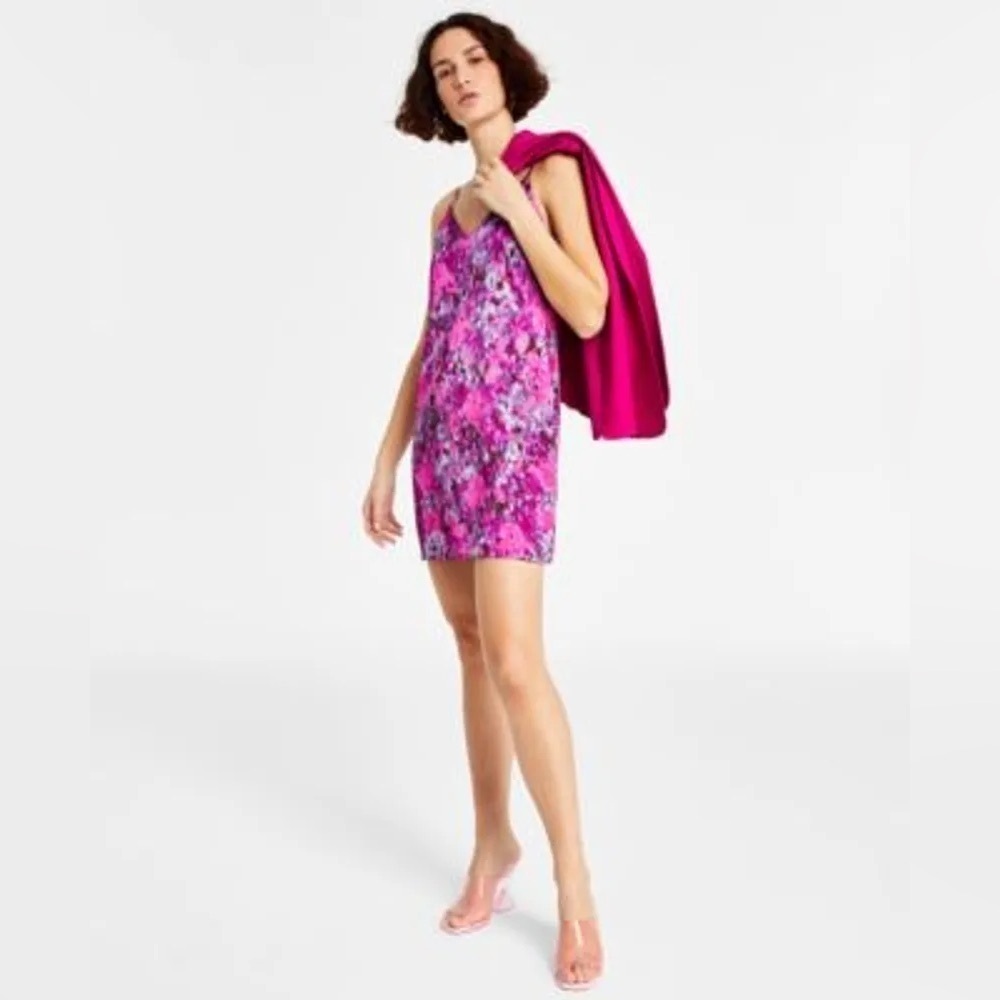 BAR III | Blurred Floral Slip Dress